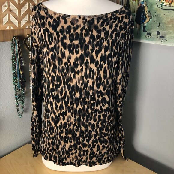 Halogen Animal Print Sweater - Picture 2 of 10